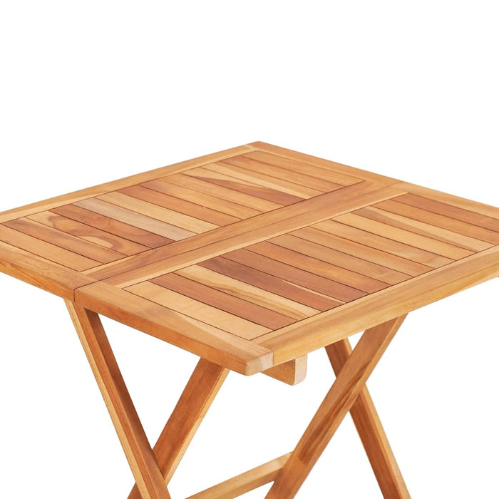 3 pcs. Bistro set foldable teak solid wood
