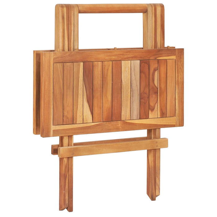 3 pcs. Bistro set foldable teak solid wood