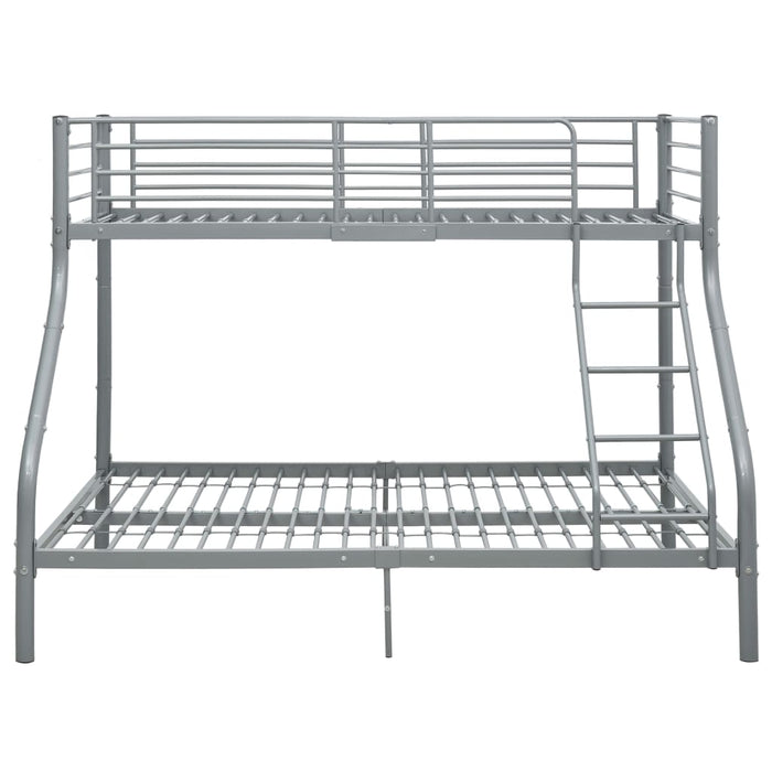 Etagenbettgestell Grau Metall 140x200 cm/90x200 cm