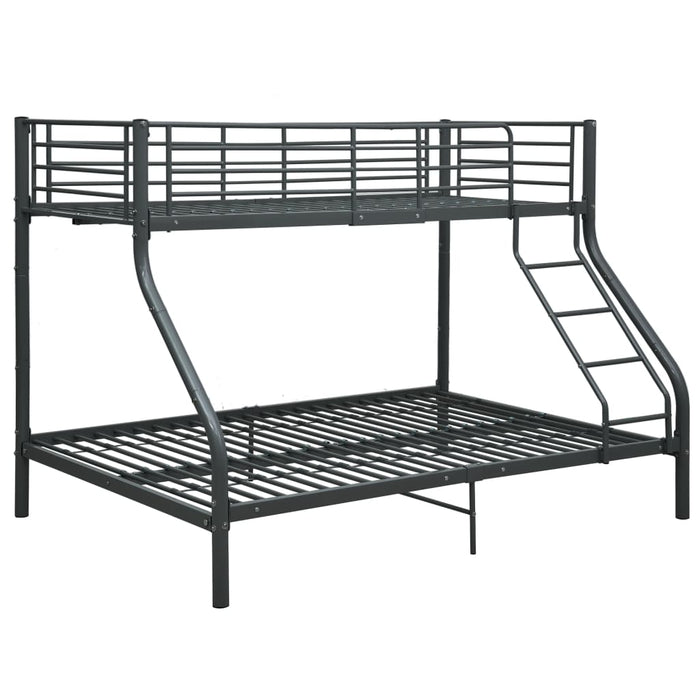Etagenbettgestell Schwarz Metall 140x200 cm/90x200 cm