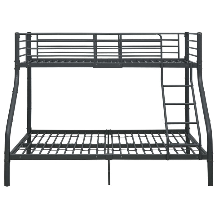 Etagenbettgestell Schwarz Metall 140x200 cm/90x200 cm