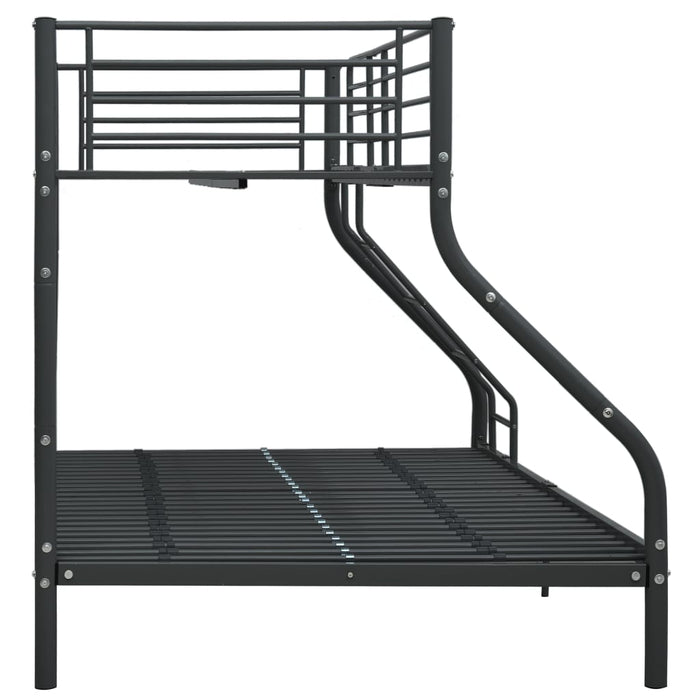Etagenbettgestell Schwarz Metall 140x200 cm/90x200 cm