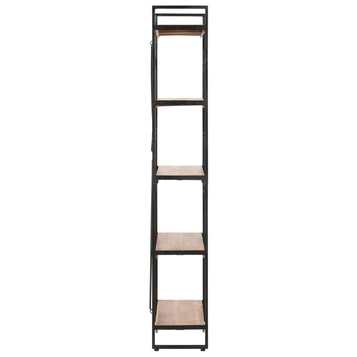 Bookcase 5 compartments 140x30x180 cm solid acacia wood