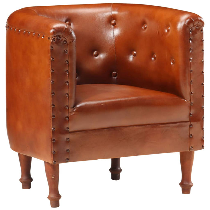 Sessel Braun Echtleder