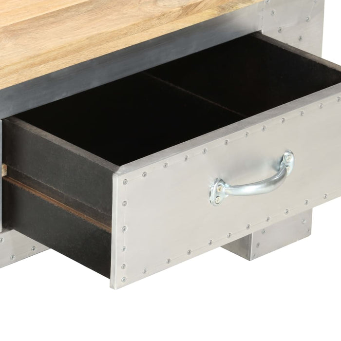 Aviator Couchtisch 100x50x36 cm Mango Massivholz