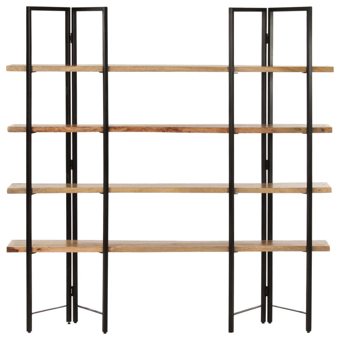 Bookcase with 4 shelves 160x35x160 cm solid mango wood