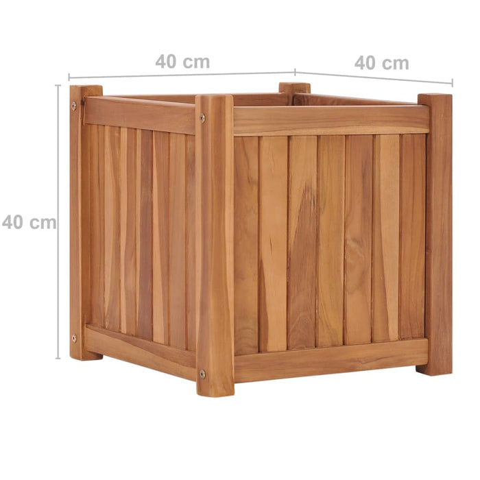 Raised bed 40x40x40 cm solid teak wood
