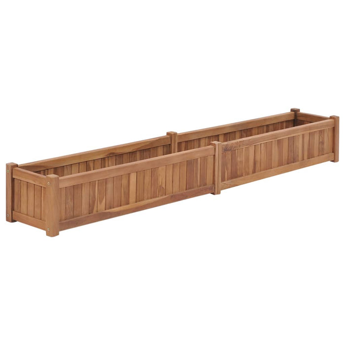 Raised bed 200x30x25 cm solid teak wood