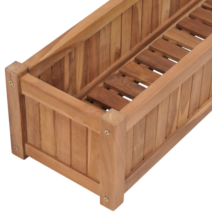 Raised bed 200x30x25 cm solid teak wood