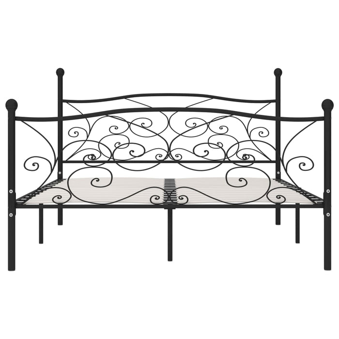 Bettgestell mit Lattenrost Schwarz Metall 180 × 200 cm