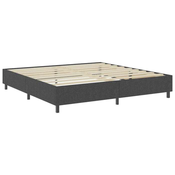 Boxspring-Bettgestell Grau Stoff 200x200 cm