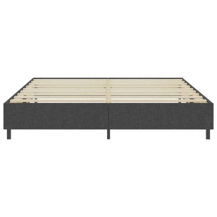 Boxspring-Bettgestell Grau Stoff 200x200 cm