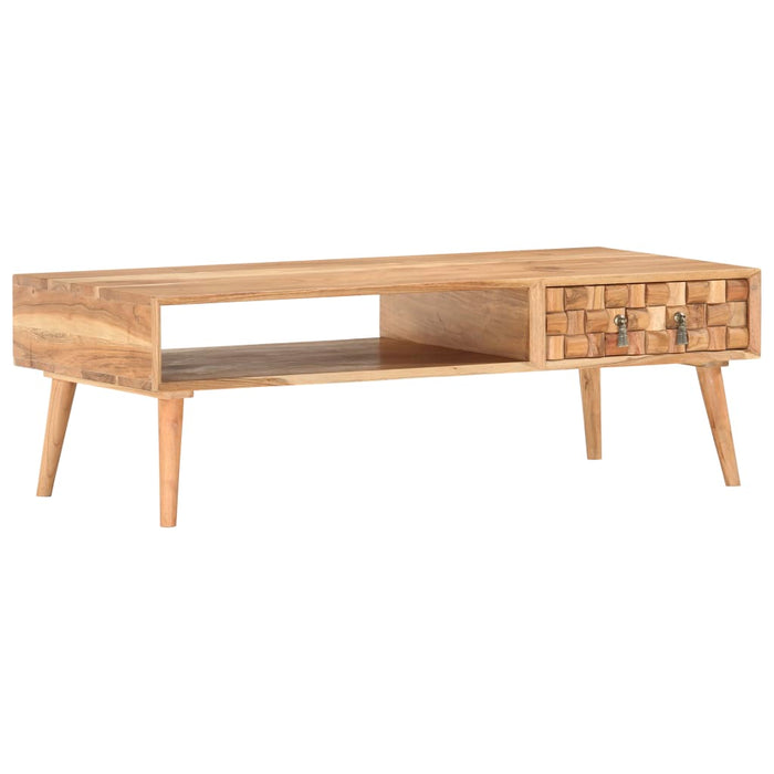 Couchtisch 110 x 50 x 35 cm Massivholz Akazie