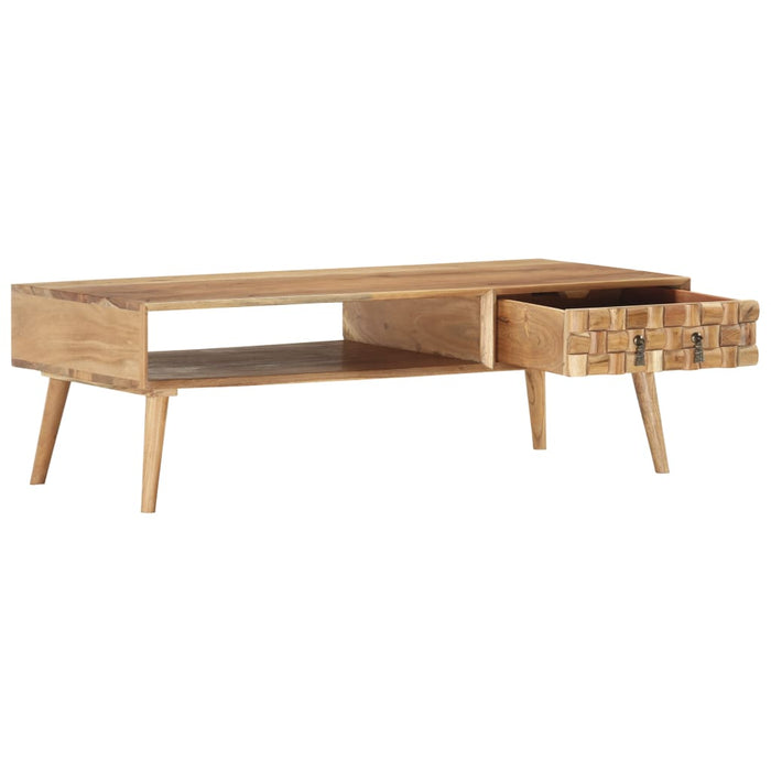 Couchtisch 110 x 50 x 35 cm Massivholz Akazie