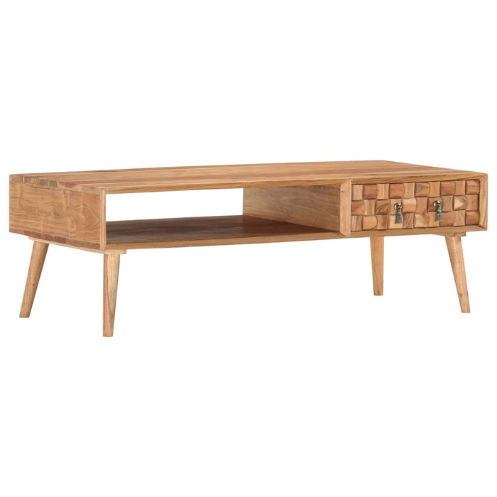 Couchtisch 110 x 50 x 35 cm Massivholz Akazie