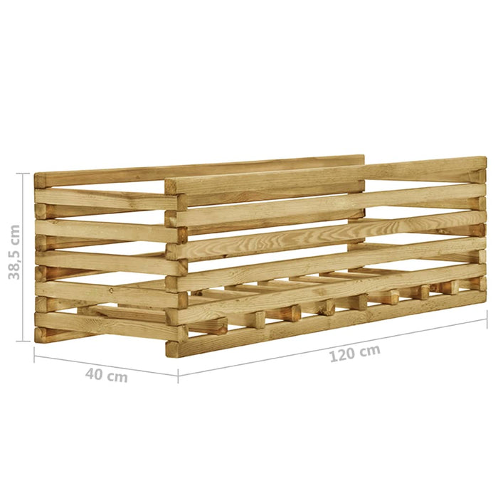 Garden raised bed 120x40x38.5 cm impregnated pine wood