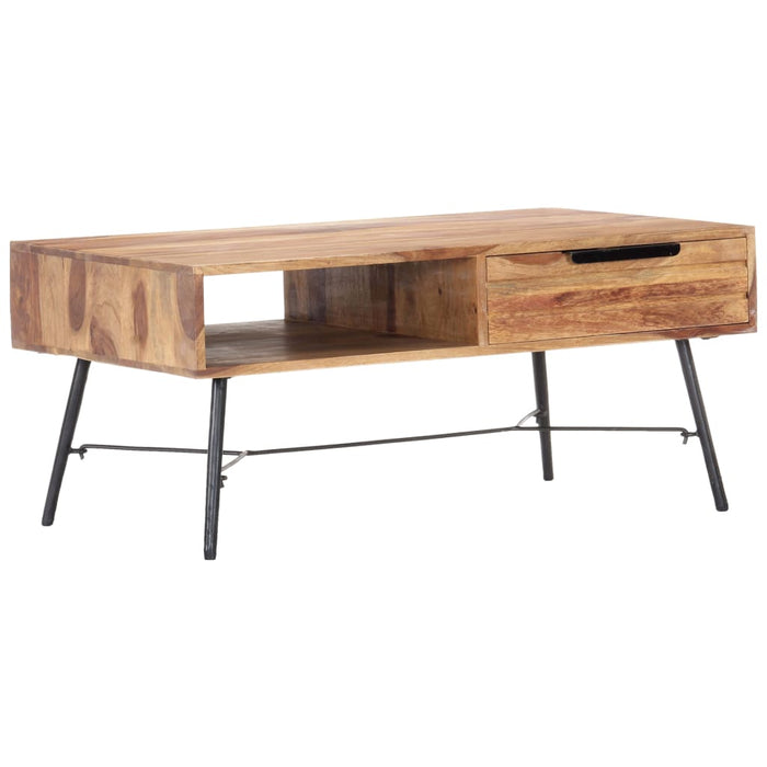 Couchtisch 88x55x40 cm Massivholz