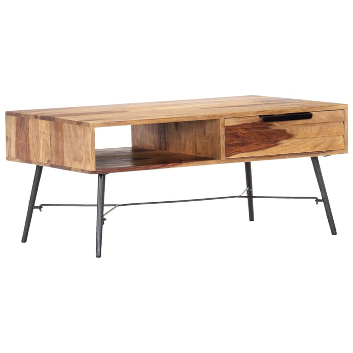 Couchtisch 88x55x40 cm Massivholz