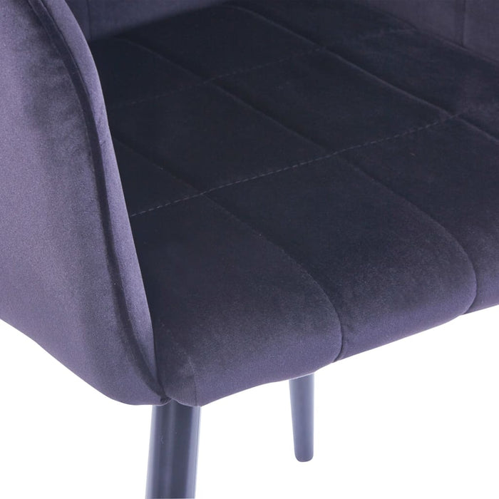 Esszimmerstühle 2 Stk. Schwarz Samt
