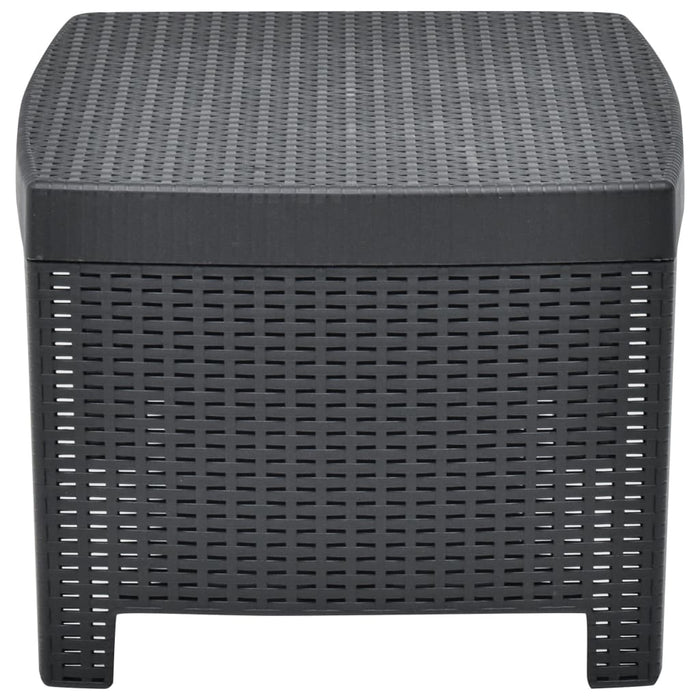 3-tlg. Garten-Lounge-Set Kunststoff Anthrazit