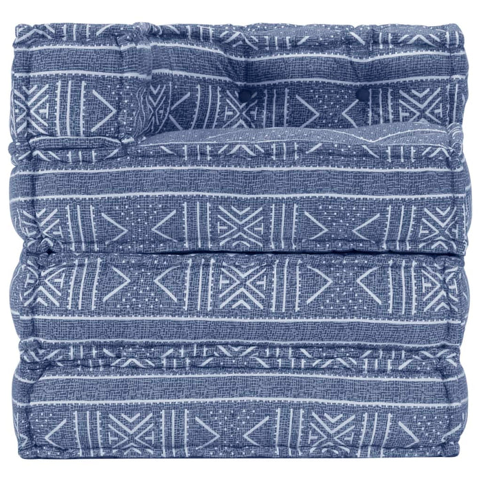 Modularer Pouf Indigo Stoff