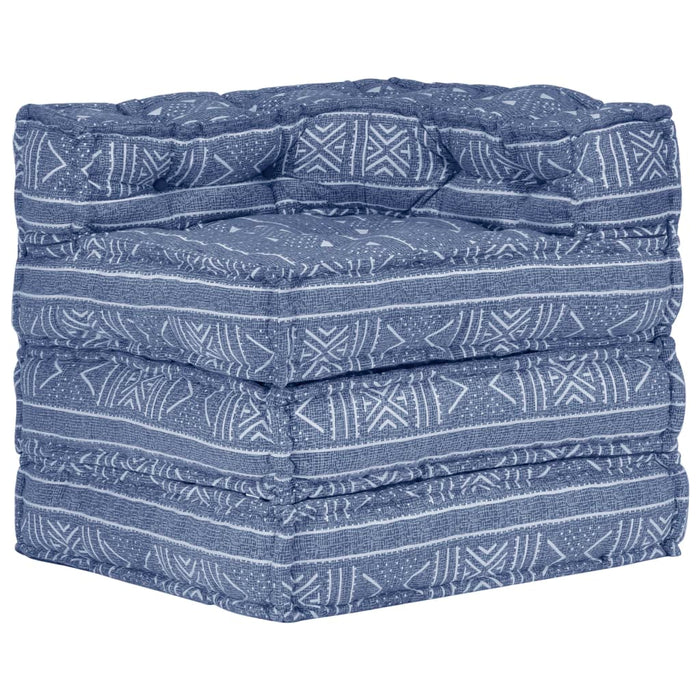 Modularer Pouf Indigo Stoff