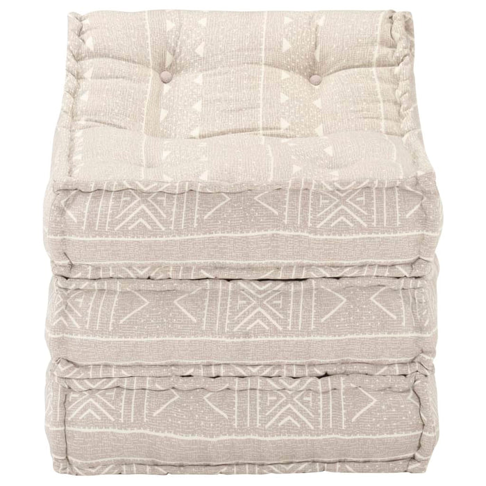 Modularer Pouf Beige Stoff