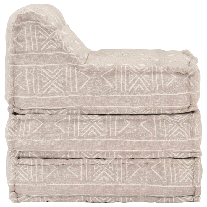 Modularer Pouf Beige Stoff