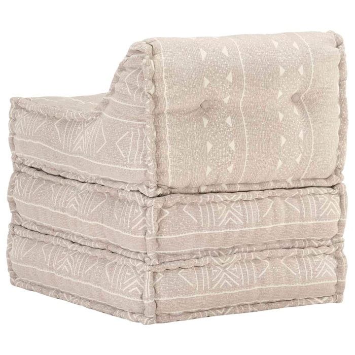 Modularer Pouf Beige Stoff