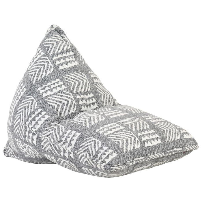 Beanbag Grau Stoff Patchwork