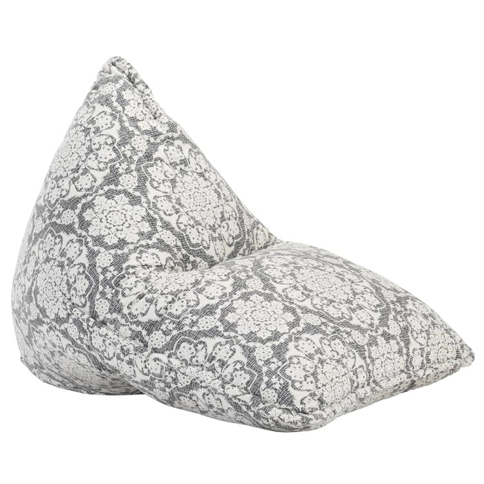 Beanbag Hellgrau Stoff Patchwork