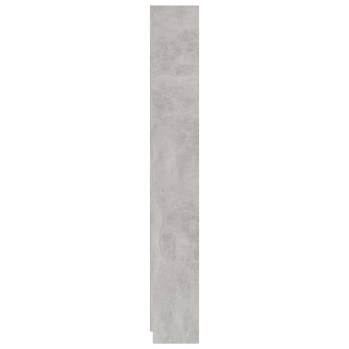 Bücherregal 5 Fächer Betongrau 60x24x175 cm Holzwerkstoff