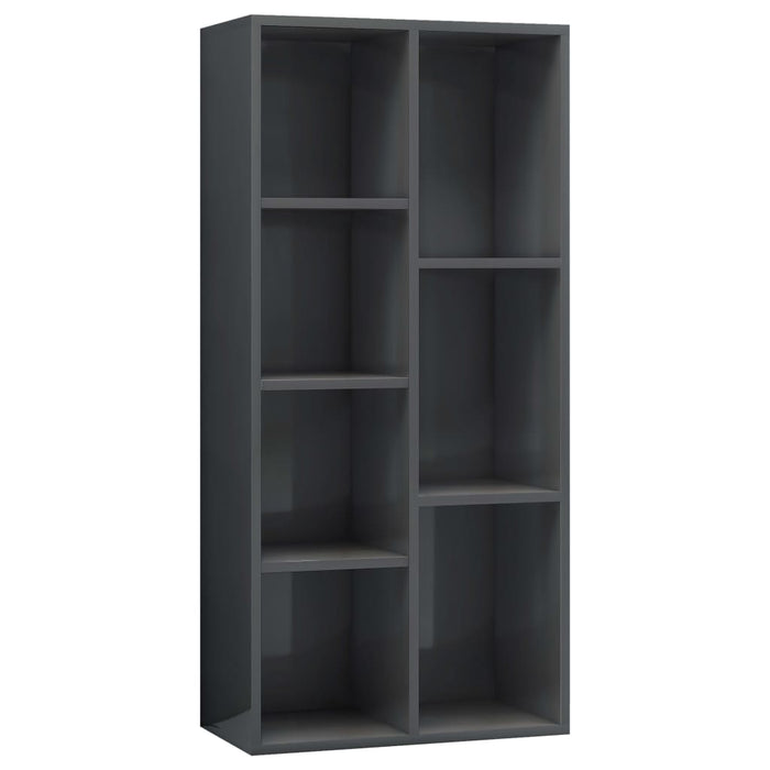 Bücherregal Hochglanz-Grau 50x25x106 cm Holzwerkstoff