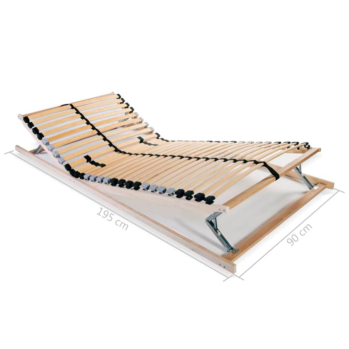 Lattenroste 2 Stk. mit 28 Latten 7 Zonen 90 x 200 cm