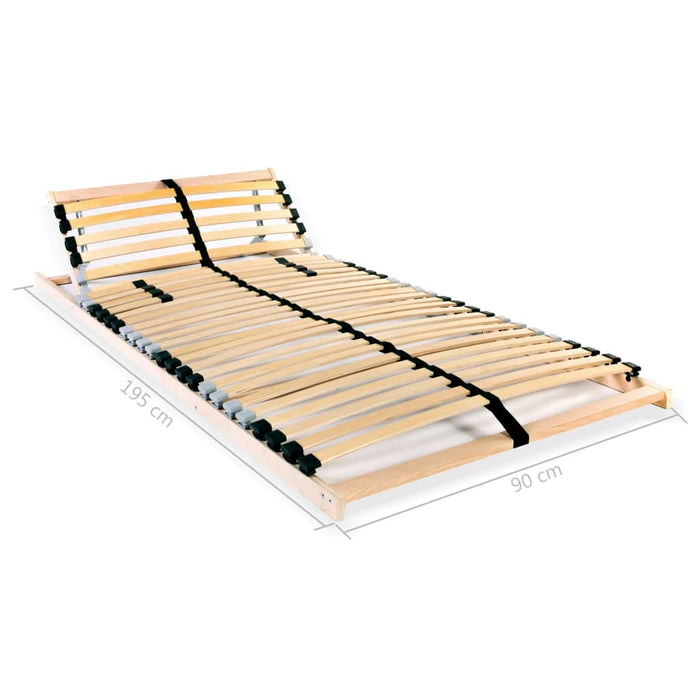 Lattenroste 2 Stk. mit 28 Latten 7 Zonen 90 x 200 cm