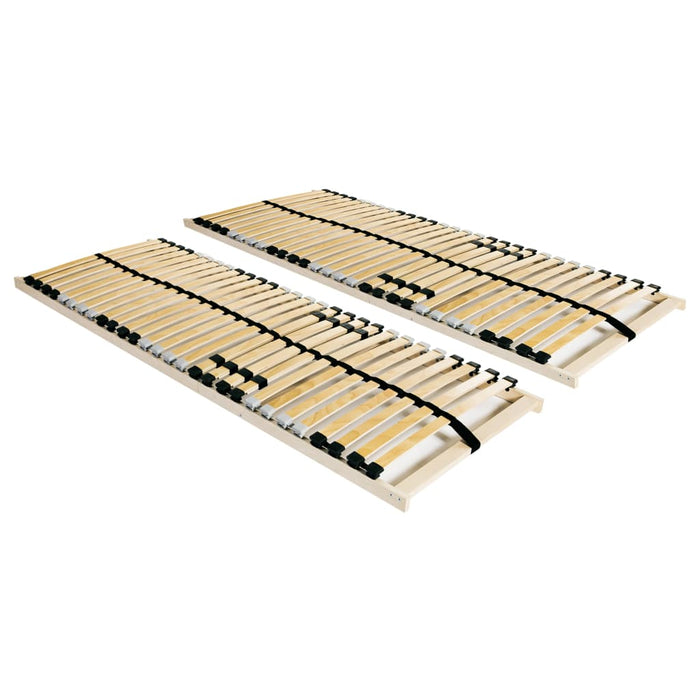 Lattenroste 2 Stk. mit 28 Latten 7 Zonen 90 x 200 cm