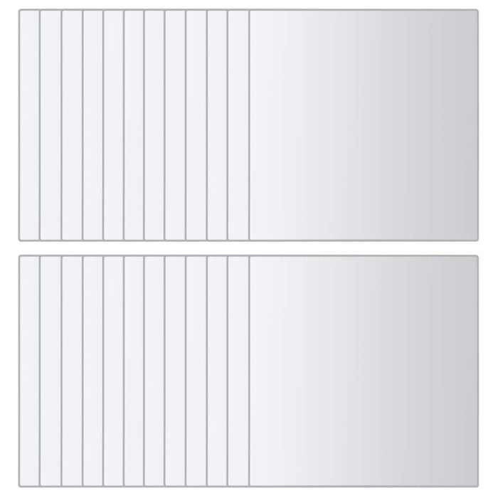 48-tlg. Spiegelfliesen-Set Quadratisch Glas