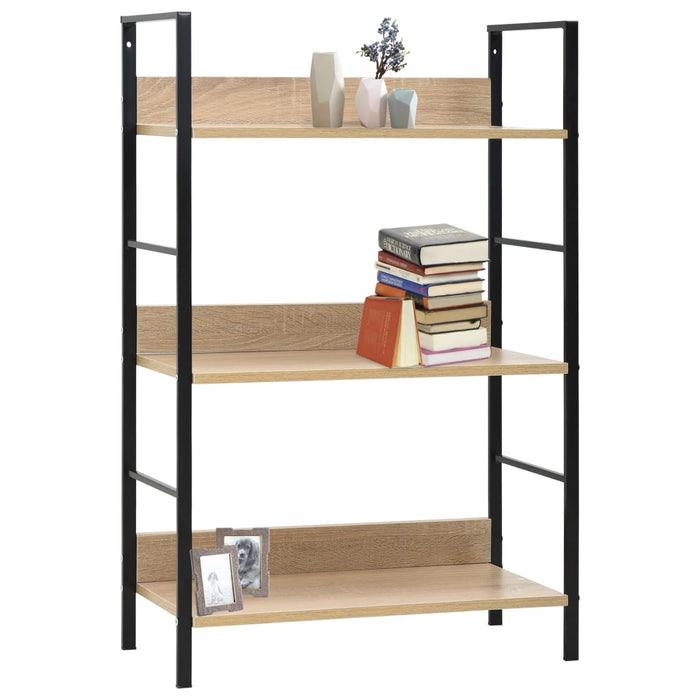 Bookcase 3 shelves oak 60×27.6×90.5 cm wood material