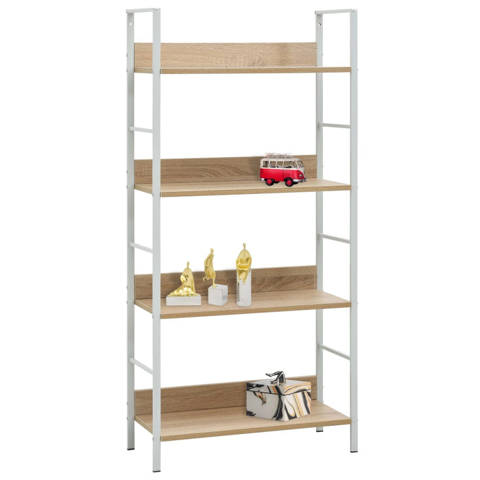 Bookcase 4 shelves oak 60×27.6×124.5 cm wood material