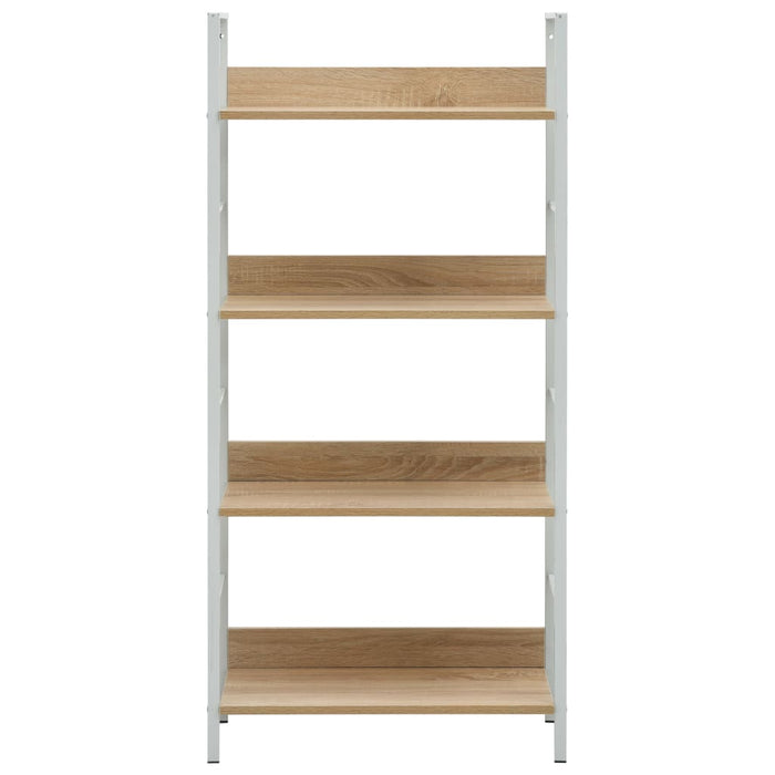 Bücherregal 4 Regalböden Eiche 60×27,6×124,5 cm Holzwerkstoff