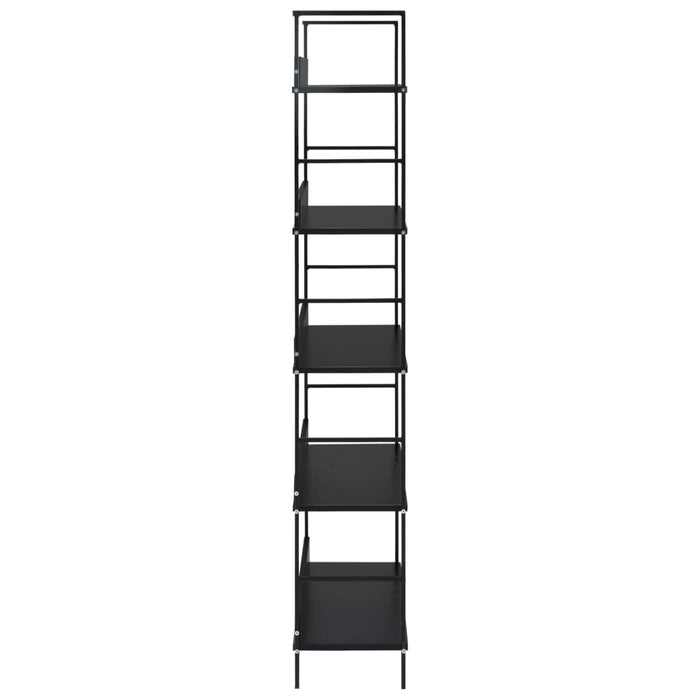 Bookcase 5 shelves black 60x27.6x158.5 cm made of wood