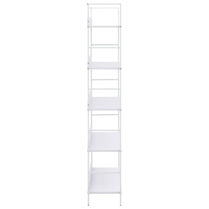 Bookcase 5 shelves white 60x27.6x158.5 cm made of wood