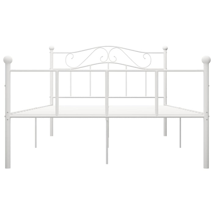 Bettgestell Weiß Metall 160×200 cm