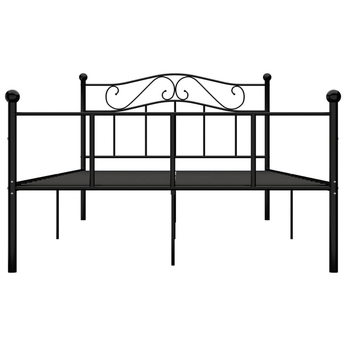 Bettgestell Schwarz Metall 160×200 cm