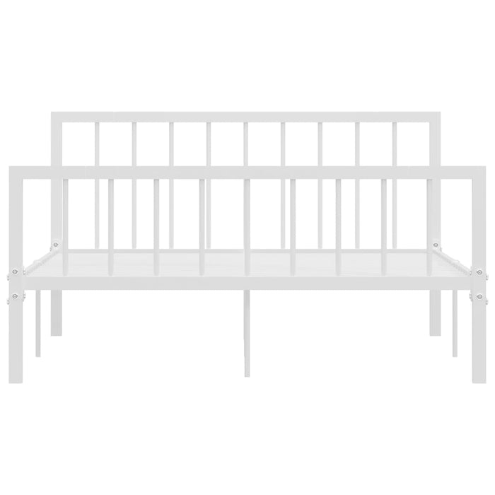 Bettgestell Weiß Metall 140×200 cm