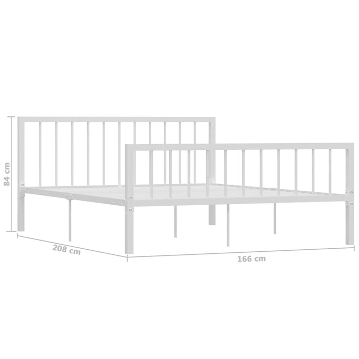 Bettgestell Weiß Metall 160×200 cm