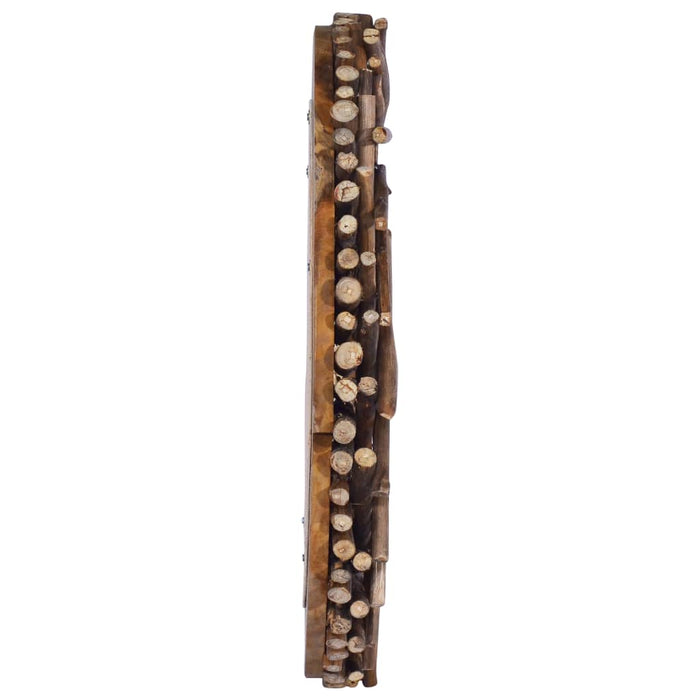 Wandspiegel 60 cm Teak Rund