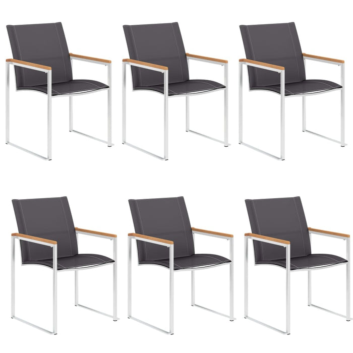 7-tlg. Garten-Essgruppe Teak Massivholz und Edelstahl