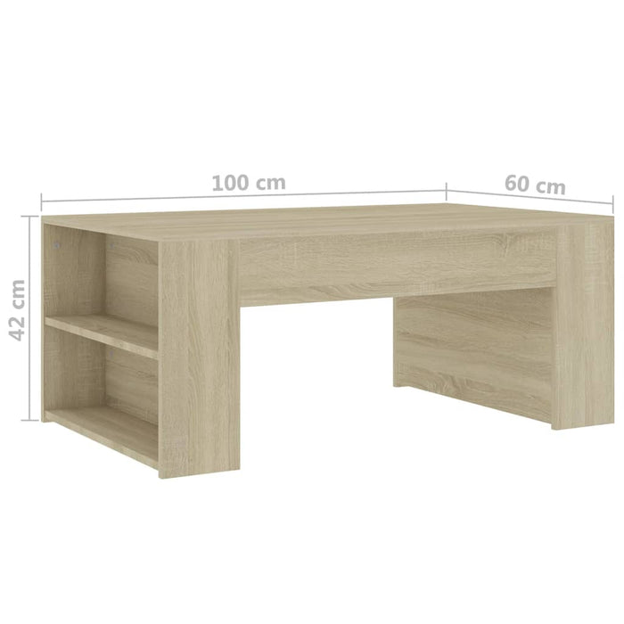 Couchtisch Sonoma-Eiche 100x60x42 cm Holzwerkstoff