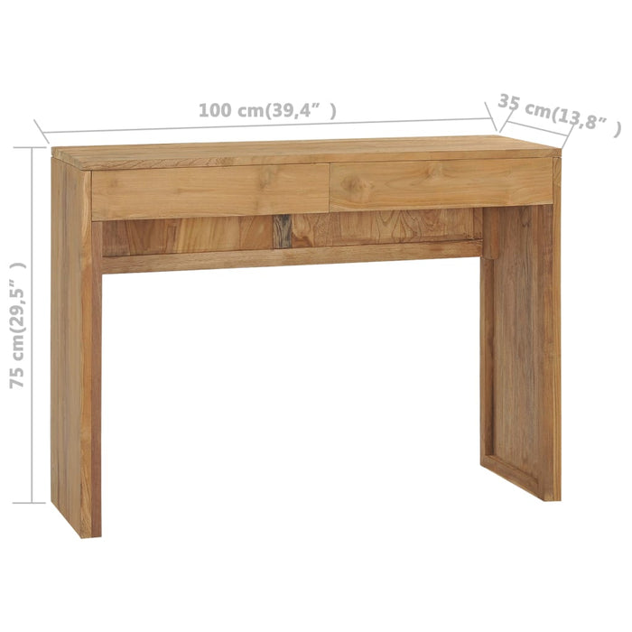 Konsolentisch 100x35x75 cm Teak Massivholz